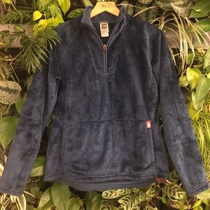 North Face Osito 1/4 zip pullover, blue, M